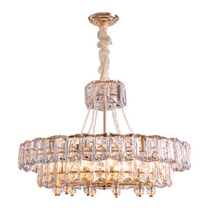 Prix d'usine plafond moderne luxe lampes suspendues or salon lustre en cristal moderne éclairage - Product Image 5