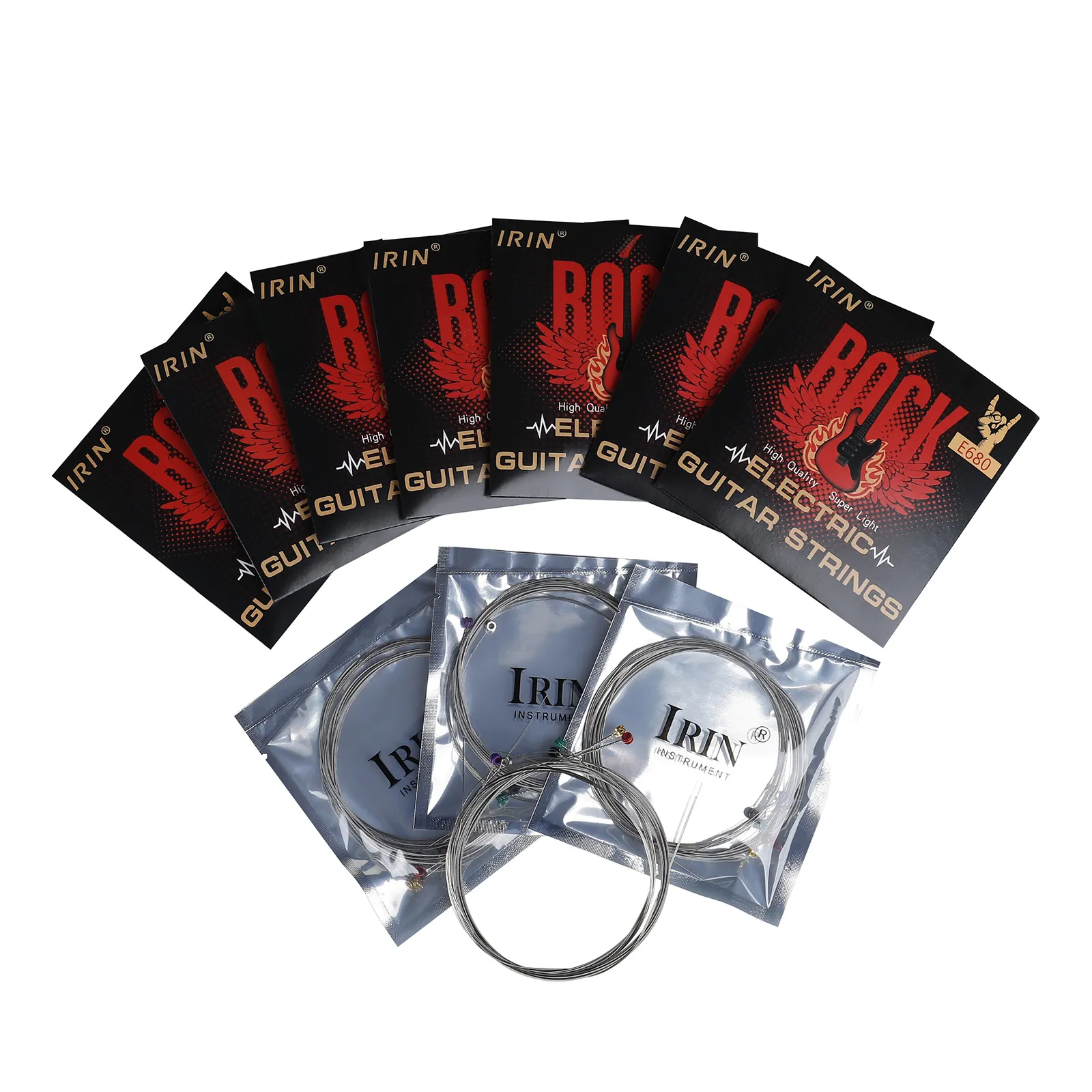 IRIN new E680 High Quality factory wholesale price 10 sets color steel electric guitar strings