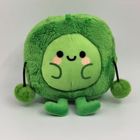 LiangJie personnalisé en peluche Oem personnalisé en peluche dessin animé vert sac à dos poupée taille personnalisée