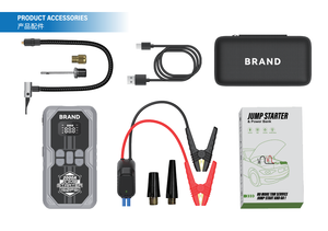 Démarreur de <span class=keywords><strong>voiture</strong></span> Boltpower 2000A avec compresseur d'air, booster de batterie 12V 16000mAh et gonfleur de pneus portable <span class=keywords><strong>pour</strong></span> camion - Product Image 5