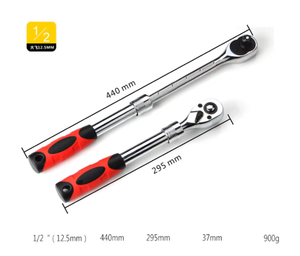 72 răng nối dài thép cờ lê thiết lập mềm grip xử lý thép carbon <span class=keywords><strong>Ratchet</strong></span> Công cụ xe ô tô OEM Hỗ trợ 17mm Kích thước Chrome hộp - Product Image 4