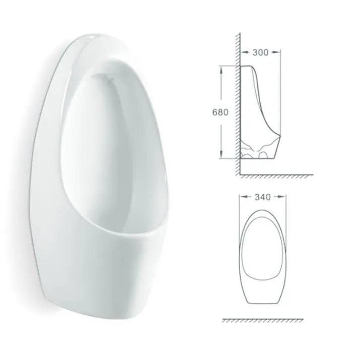 Heiß verkaufendes Badezimmer Wand halterung weißes Porzellan Toilette Keramik WC Urinal