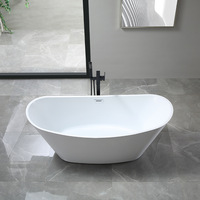 Baignoire autoportante en acrylique moderne et minimaliste en forme de croissant, grande baignoire individuelle pour la maison, les hôtels, les baignoires et les piscines
