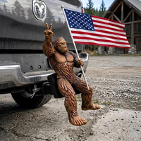 Wetterfeste Patriotische Bigfoot-Anhängerkupplungsabdeckung, Langlebiges Harz-Zubehör für LKW und SUV, Patriotische Bigfoot-Anhängerkupplungs-Dekoration