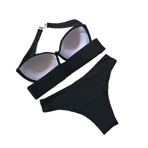 Nuevo Traje de Baño Bikini de Color Sólido para Mujer, Fabricante de Trajes de Baño Bikini - Product Image 3