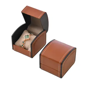 Toptan moda özel Pu deri saat kayışı kutu izle ambalaj kutusu mücevher kutusu