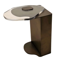 Table basse pliable personnalisable en acier inoxydable, table d'appoint moderne pour salon, chambre, petite table de chevet pour appartement