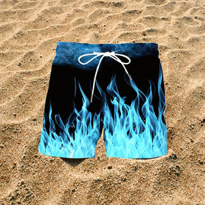 Pantalones Cortos Deportivos de Verano para Hombre, Estilo Casual, con Estampado 3D, Cintura Elástica, Transpirables, Antiarrugas, de Lona, para Fitness al Aire Libre - Product Image 3