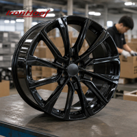 Jantes en alliage d'aluminium entièrement peintes en noir brillant IronHoof 22x9 et 24x10 pouces PCD 6*139.7 pour voitures particulières Escalade