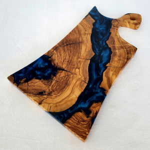 Tabla de Cortar de Resina de Madera Natural, Duradera, Hecha a Mano, Tabla de Cocina Decorativa para Servir, para el Hogar, Restaurante y Regalo - Product Image 1