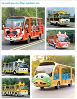 Voiture de tourisme ouverte légendaire de 10 à 14 places, bus touristique à 4 roues à thème de dessin animé OEM/ODM, essence/pétrole