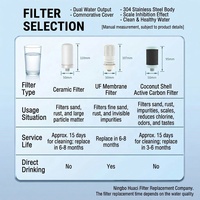 Filtro de Grifo de Cocina de Acero Inoxidable, Marca OEM, Uso Doméstico, Elimina Cloro, Plomo, Sedimentos y Mal Sabor, Caudal de 2.2 GPM