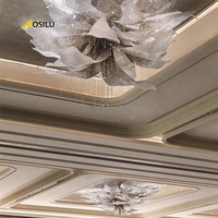 Lampe à LED en cristal d'intérieur au design unique personnalisé pour hôtels et salles de banquet Magnifique suspension à fleurs