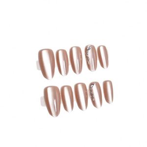 Faux <span class=keywords><strong>ongles</strong></span> papillon rose œil de chat faits main, pré-fabriqués, prêts à poser, amovibles, autocollants pour <span class=keywords><strong>ongles</strong></span>, vente en gros - Product Image 5