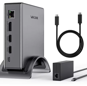 محطة إرساء للكمبيوتر المحمول WL-UMD27-<span class=keywords><strong>Pro</strong></span> 9 في 1 مع شاشة ثلاثية وشحن PD <span class=keywords><strong>3</strong></span>.1 ومنفذ USB-C - Product Image 1