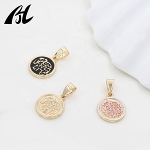 Collar con colgante de elefante chapado en oro de 18 quilates, joyería con abalorio de Animal bonito con patrón personalizable, Material de cobre de aleación de alta calidad - Product Image 3