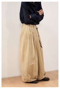 Pantaloni Casual da Donna Stile Giapponese Retrò, Modello Balloon Versatile a Gamba Larga e Lunga, Collezione Primavera - Product Image 6