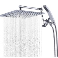 Kit de douche complet multifonctionnel en ABS avec finition électrolytique en acier inoxydable, pommeau de douche réglable à jet pluie, style américain