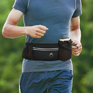 Riñonera Deportiva Negra de Poliéster Impermeable para Correr, con Bolsillo con Cremallera para Teléfono, para Hombres y Mujeres - Product Image 2