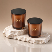 Bocaux à bougies en verre personnalisés OEM ODM 7,44 oz 10,65 oz 14,20 oz avec couvercles en bois pour marques de bougies à étiquette privée