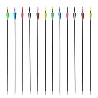 Flèches en fibre de verre de 6 mm, longueur 80 cm, diamètre extérieur 6 mm, flèches de tir à l'arc 1100 Spine pour arc classique, entraînement et débutants, vente en gros