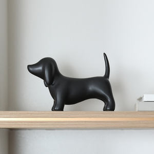 Petite statue de <span class=keywords><strong>chien</strong></span> en céramique galvanisée moderne Art déco Sculpture animale élégante pour ornements décoratifs de salon salle à manger - Product Image 6