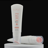 Bouteille en PE blanche vide de 100 ml de haute qualité avec tête de brosse en silicone pour emballage cosmétique de lait nettoyant – Vente en gros