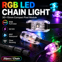 Luces de Cadena de Píxeles 3D RGB de 30x15mm DC12V GS8206 Dual SMD3535, 360 Grados, IP67 SPI, para Decoración de Interiores y Exteriores, Bares y Escenarios