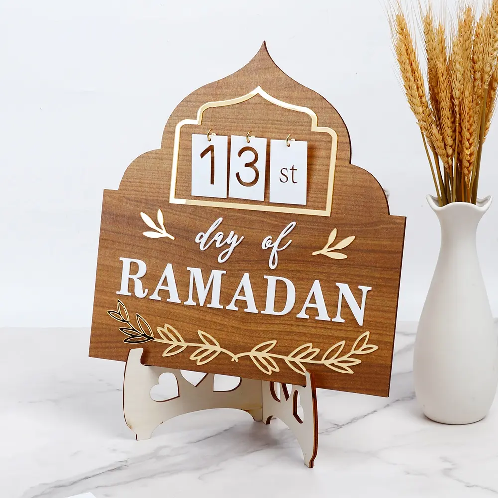Новый дизайн, праздничный календарь, украшение для стола, 0-9 дней Рамадана