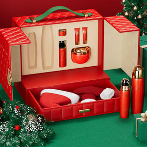 Caja de regalo de cuenta atrás de <span class=keywords><strong>Adviento</strong></span> de navidad roja de lujo, conjunto de cosméticos de lápiz labial <span class=keywords><strong>2022</strong></span>, embalaje de regalos de Navidad, caja de cuero - Product Image 1
