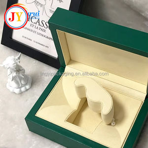 R-logo Groene PU Horloge Verpakkingsdoos Luxe Merk Cadeau Topversie Horlogekoffer Met Accessoires Certificaten en Tassen - Product Image 2