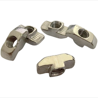 Écrou en T en acier inoxydable, norme européenne 20/30/40/45 M4/M5/M6/M8, grade 8.8, entièrement fileté, tête marteau, zingué