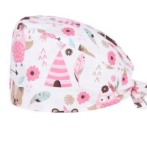 Casquettes chirurgicales en papier de renard de femme de soie de merveille de théâtre d'opération pour des chapeaux de tissu de cheveux longs - Product Image 2