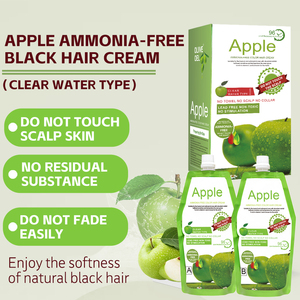 OEM No Dark Skin 5 Minutes Apple Hair Dye 96 Fast Black Hair Cream 500ml * 2 Natural Apple Hair <span class=keywords><strong>Color</strong></span> - Product Image 2