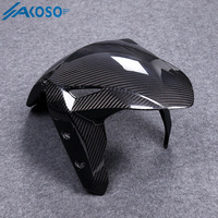 Guardabarros delantero de motocicleta de fibra de carbono seco AKOSO 3K, guardabarros para Kawasaki Ninja 2020 +, para Kawasaki Ninja 2, 2, 1, 1, ZX25R +