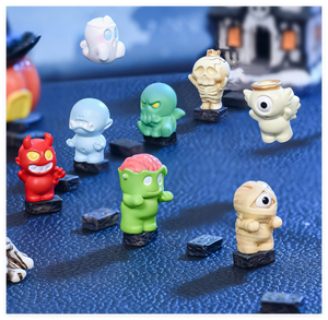 Decoración de fiesta 3D, Mini figuritas coleccionables de Navidad, juguete para niños para regalo, sombrero de calabaza, fantasma, resina, figura de Hospital de Halloween - Product Image 5