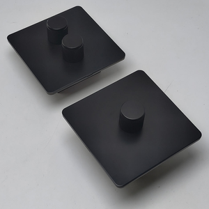 LangYeao Black Toggle <strong>Light</strong> <strong>Wall</strong> <strong>Switches</strong> Custom UK Standard Stainless Steel Panel Metal Electric Vintage <strong>Switch</strong> and Socket - Product Image 4