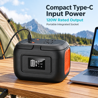 Station d'alimentation portable 97,68 Wh 120 W, alimentation de secours 26400 mAh, entrée AC/DC USB-C pour le camping, l'extérieur et la maison
