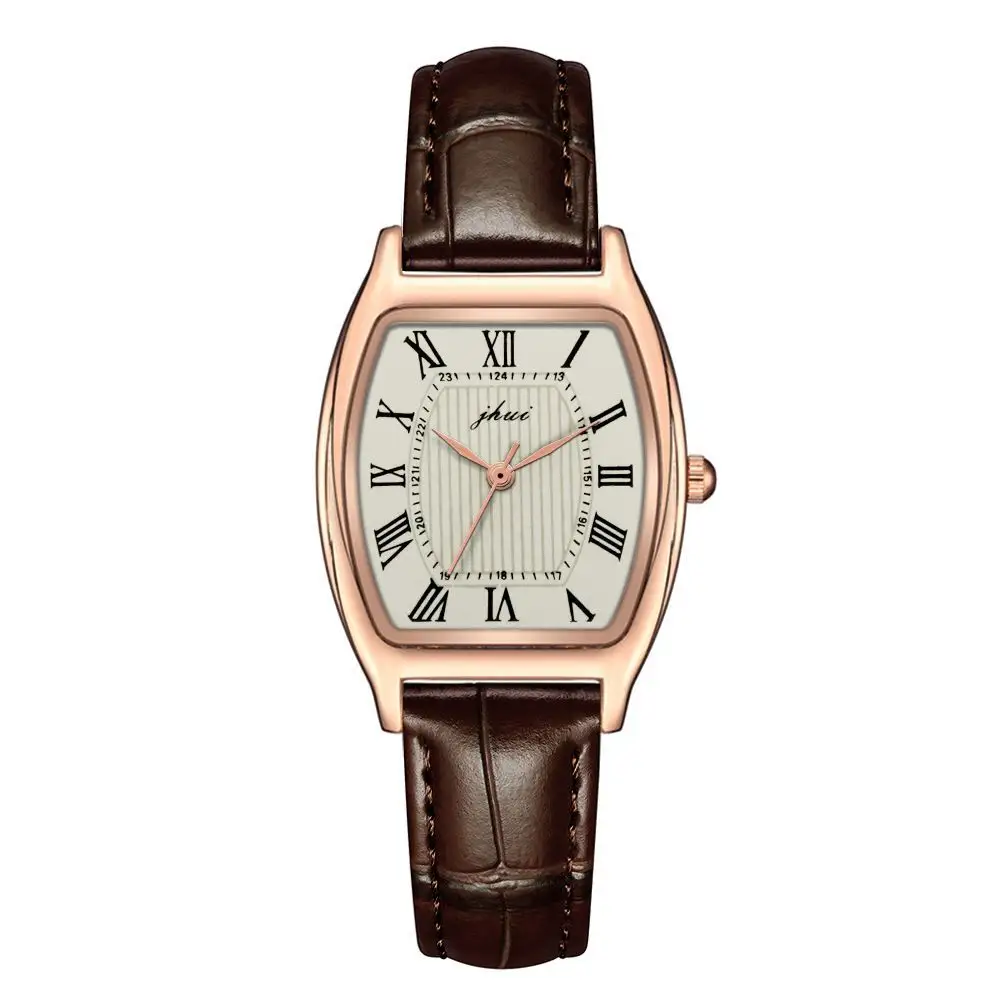 New Watches for Women Irregular Wrist Watches Roman Numeral Leather Brand Watch Ladies Quartz Clock Montre Femme