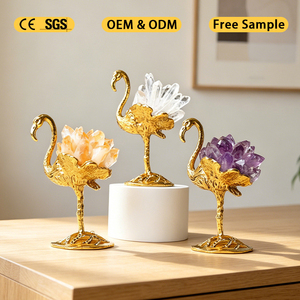 Offre Spéciale : Flamants roses en cristal de quartz brut naturel fait main pour souvenir - Product Image 1
