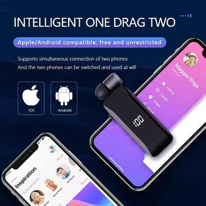 F906 Auriculares inalámbricos de negocios de un solo oído Auriculares deportivos extensibles 5,3 Reducción de ruido Vibración de Llamada entrante - Product Image 5