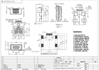 Connecteur USB Type C Femelle 10 Broches SMT Jack à Angle Droit Prise USB-C Montage sur PCB USB-C-RS10