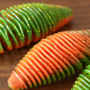 लुटाक 100 मिमी/12.8 जी पिनहेड-पूंछ वाले फ्लैवर्म धीमी गति से डूबती नरम मछली पकड़ने वाले नए उत्पाद रंगीन बायोनिक बॉडी लार्जेमाउथ बास - Product Image 6