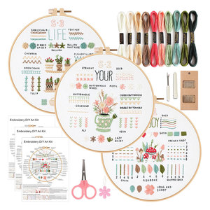 Kit de Bordado para Principiantes Adultos, Incluye Patrones Estampados, Kit de Punto de Cruz, Instrucciones Fáciles de Seguir y Video - Product Image 2