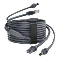 Câble Ethernet Starlink Mini 2-en-1, alimentation CC et données Gigabit, cordon de remplacement robuste et étanche pour VR et marine