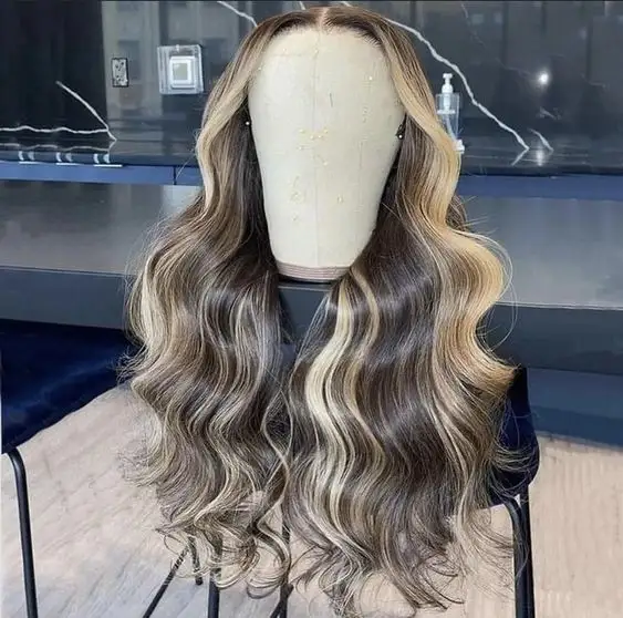1b/27 Highlight Lace Front Wig Human Hair Pre Plucked 13x4 Ombre Body Wave Lace Front Wigs Human Hair HD Lace