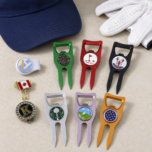 Wholesale LongYi Enamel Other Accessories Magnetic Metal Blank <b>Hat</b> Clip Divot Repair Tool Custom Golf Ball Marker Portable - Product Image 2