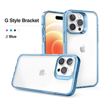 Coque transparente avec pare-chocs coloré pour iPhone 15 Coque de téléphone portable simple et élégante pour iPhone 15 Pro Max Plus