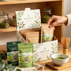 Food Grade BPA Free Matte Finish <b>Zip</b> <b>Lock</b> Resealable Clear Window Gusseted Side Stand Up Pouch For Green Tea Leaf Packaging <b>Bag</b> - Product Image 4