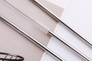 Eco-Friendly <strong>Reusable</strong> Packing <strong>Straw</strong> 10.5'' the Diameter of 0.24'' Stainless Steel <strong>Straw</strong> - Product Image 3